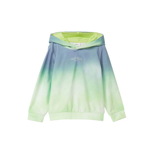 s.Oliver hoodie blauw Sweater Dip-dye - maat 116/122 afbeelding