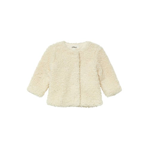 s.Oliver jasje voor binnen ecru met glitter Meisjes Polyester Ronde hals