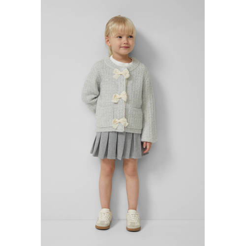 s.Oliver gebreid vest ecru met glitter Meisjes Polyester Ronde hals Effen