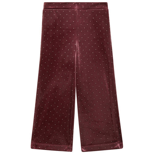 s.Oliver velours casual broek paars Effen - maat 140 afbeelding