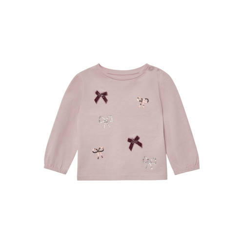 s.Oliver longsleeve oudroze Meisjes Katoen Ronde hals All over print - maat 62 afbeelding