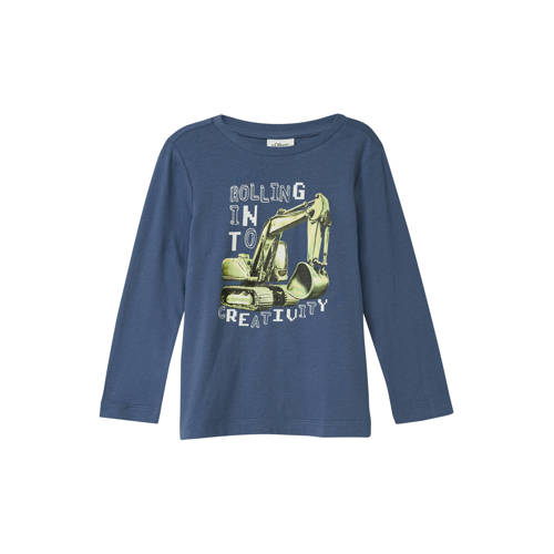 s.Oliver longsleeve blauw Jongens Katoen Ronde hals Printopdruk - maat 128/134 afbeelding