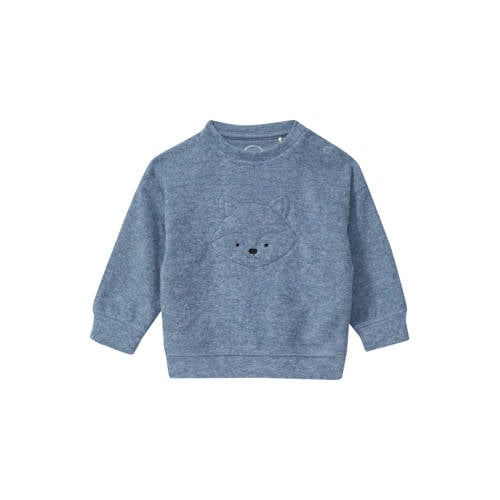 s.Oliver sweater blauw Printopdruk