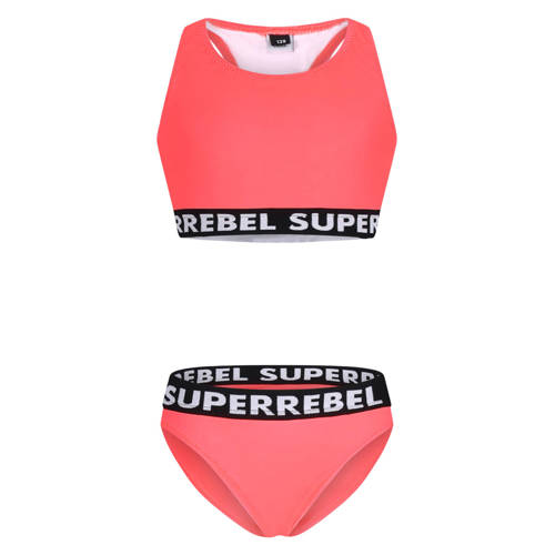 SuperRebel crop bikini Carmel rood Meisjes Polyester Effen - maat 164 afbeelding