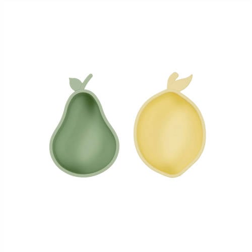 OYOY Mini snack schaaltjes Yummy (set van 2) Geel | Schaal van OYOY Mini afbeelding