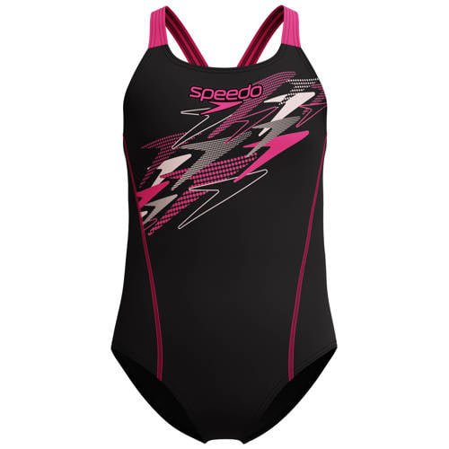 Speedo EnduraFlex sportbadpak Medley Logo Medalist zwart/roze Meisjes Nylon - maat 116 afbeelding