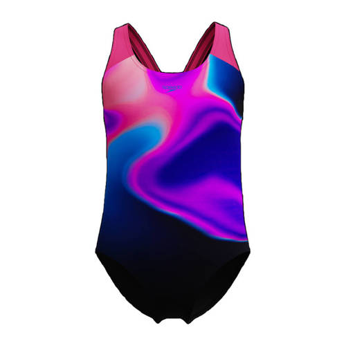 Speedo Endurance+ sportbadpak Splashback zwart/roze Meisjes Polyester - maat 152 afbeelding