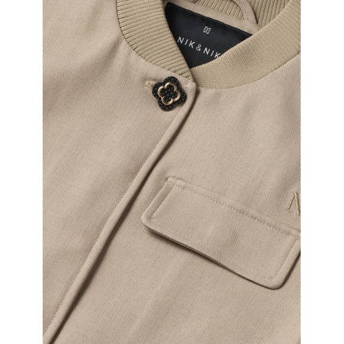 NIK&NIK jasje voor binnen beige Meisjes Polyester Ronde hals Effen