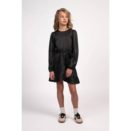 NIK&NIK A-lijn jurk zwart Meisjes Polyester Ronde hals Effen