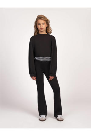 flared broek zwart