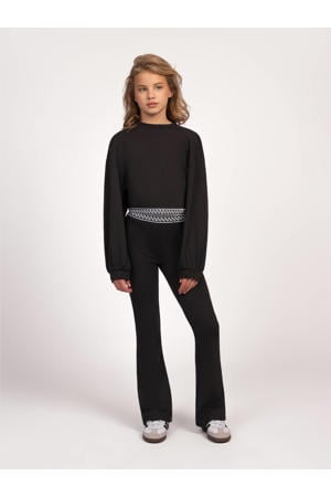 flared broek zwart