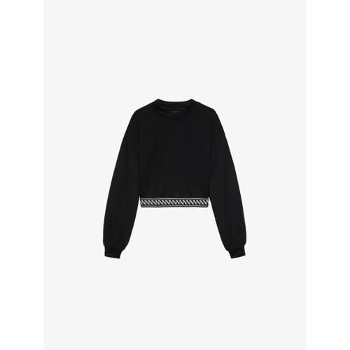 NIK&NIK sweater zwart Meisjes Polyester Ronde hals Effen