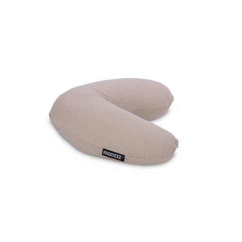 Snoozzz Voedingskussen Zwangerschapskussen Small - 120 cm - Microfiber vulling - Wasbare hoes - Sand afbeelding