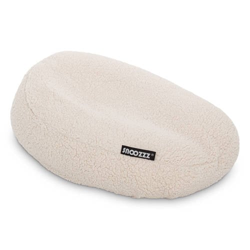 Snoozzz Relax hoes voor voedingskussen zwangerschapskussen - zachte teddy - Naturel Voedingskussenhoes afbeelding