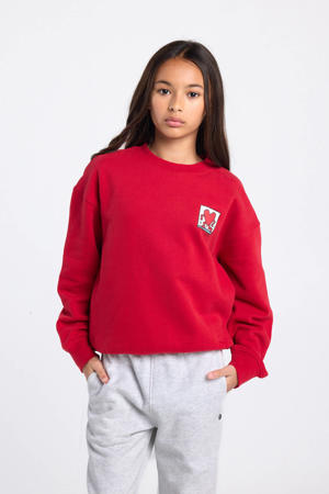 sweater met backprint rood