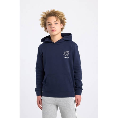 America Today hoodie met backprint blauw Sweater Backprint