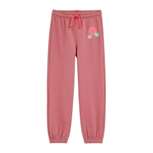 WE Fashion tapered joggingbroek roze Meisjes Sweat Printopdruk - maat 164 afbeelding