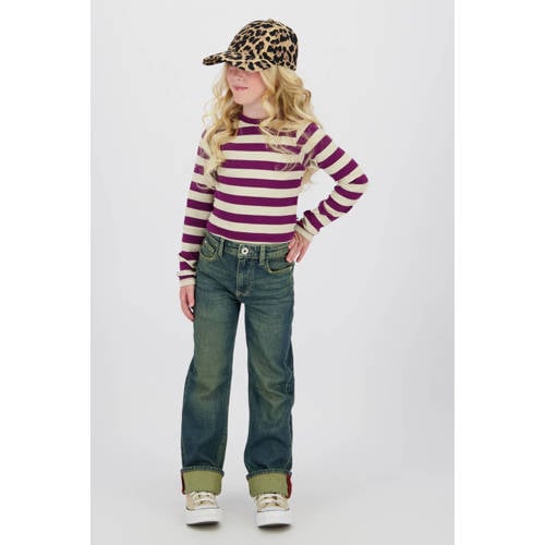 Vingino straight leg straight leg jeans dark blue denim Blauw Effen - maat 158 afbeelding
