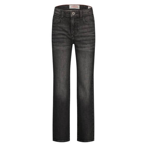 Vingino straight leg straight leg jeans black denim Zwart Effen - maat 140 afbeelding