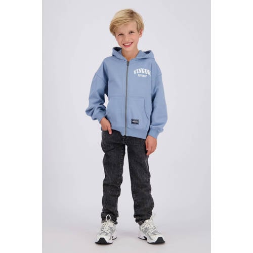 Vingino slim fit slim fit jeans black denim Zwart Effen - maat 176 afbeelding