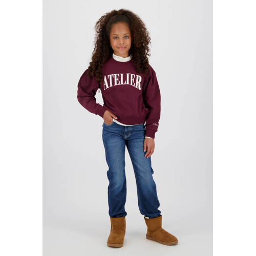 Vingino straight leg straight leg jeans dark blue denim Blauw Effen - maat 176 afbeelding