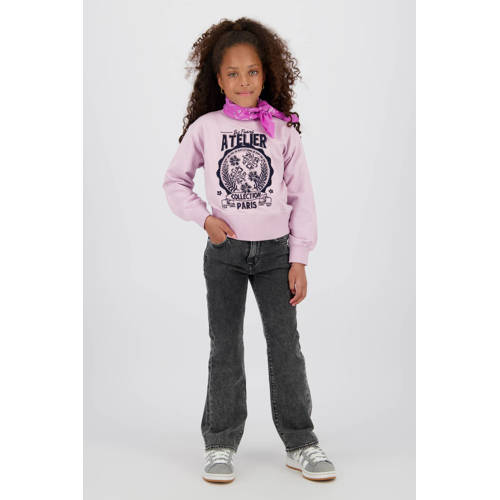 Vingino wide leg wide leg jeans grey denim Grijs Effen - maat 146 afbeelding