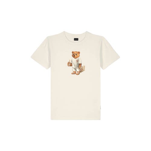 Baron Filou Honeygang T-shirt ecru Jongens/Meisjes Katoen Ronde hals Printopdruk - maat 134/146 afbeelding