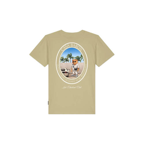 Baron Filou Honeygang T-shirt met backprint beige Jongens/Meisjes Katoen Ronde hals - maat 122-128 afbeelding