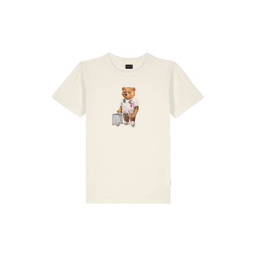 Baron Filou Honeygang T-shirt ecru Jongens/Meisjes Katoen Ronde hals Printopdruk - maat 170-176 afbeelding