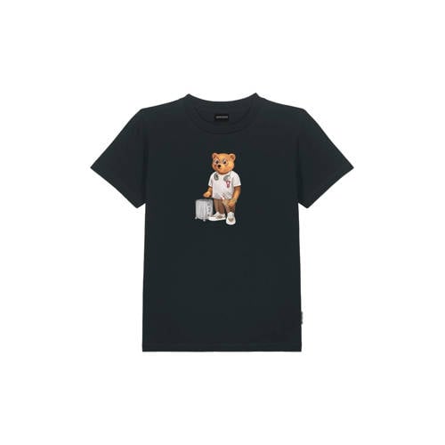Baron Filou Honeygang T-shirt zwart Jongens/Meisjes Katoen Ronde hals Printopdruk - maat 170-176 afbeelding