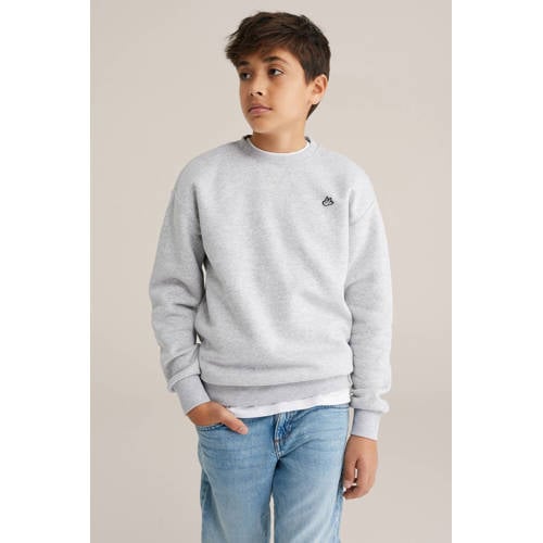 WE Fashion sweater grijs melange Gemêleerd - maat 98/104 afbeelding