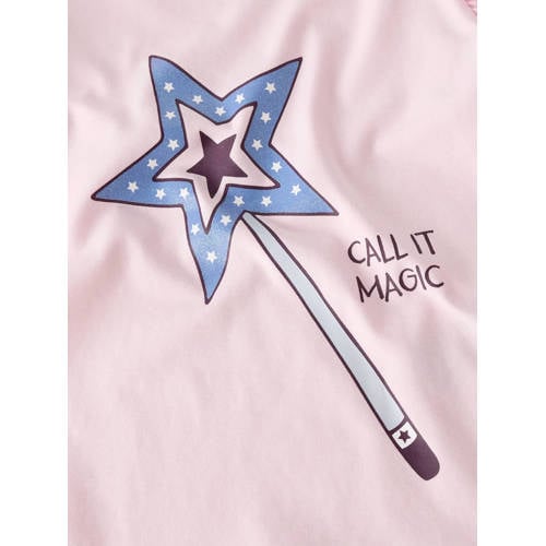 NAME IT MINI longsleeve lichtroze Meisjes Stretchkatoen Ronde hals Printopdruk
