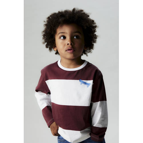 NAME IT MINI longsleeve bruin Jongens Katoen Ronde hals Meerkleurig - maat 104 afbeelding