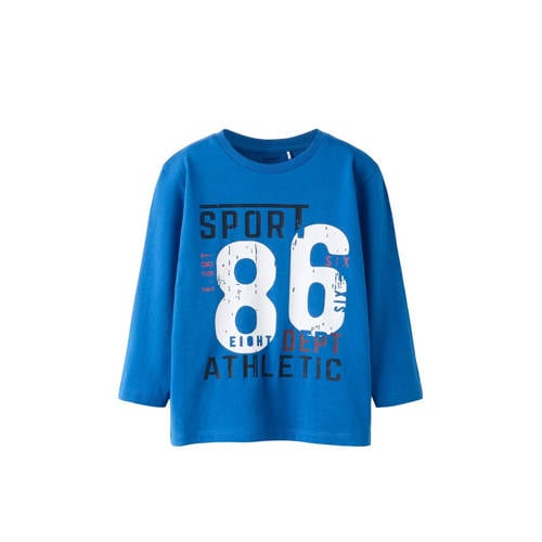 NAME IT MINI longsleeve blauw Jongens Katoen Ronde hals Printopdruk - maat 98 afbeelding