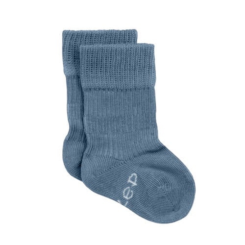 KipKep Blijf-Sokjes Blue Heaven Sokken Blauw Jongens/Meisjes Katoen Effen - maat 12-18 mnd afbeelding