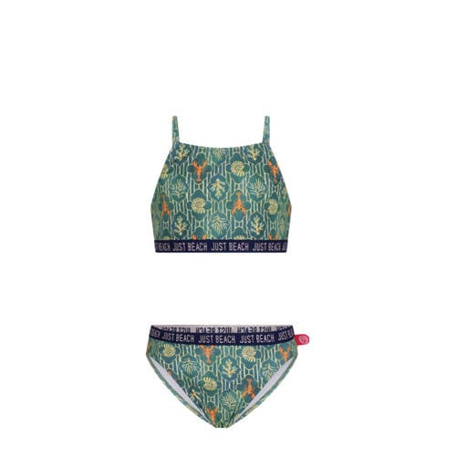 Just Beach crop bikini Florida groen Meisjes Polyester All over print - maat 146-152 afbeelding