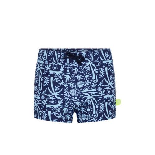 Just Beach zwemboxer Nevada donkerblauw/lichtblauw Jongens Polyester All over print - maat 110-116 afbeelding