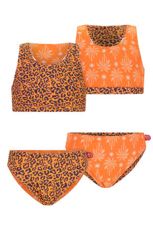 reversible crop bikini Inside Out oranje