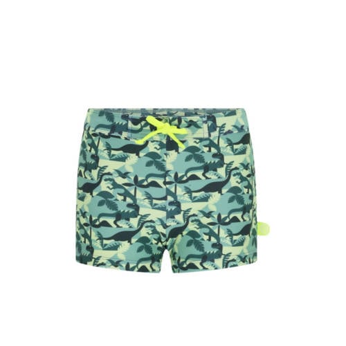 Just Beach zwemboxer Nevada lichtgroen/donkergroen Jongens Polyester All over print - maat 110-116 afbeelding