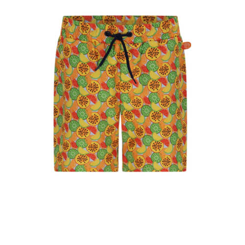 Just Beach zwemshort Poolday geel/groen/oranje Jongens Polyester All over print - maat 146-152 afbeelding