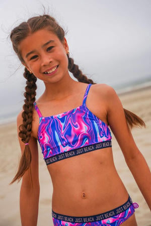 crop bikini Florida paars/roze/lichtblauw