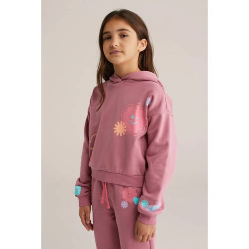 WE Fashion sweater roze Printopdruk - maat 146/152 afbeelding