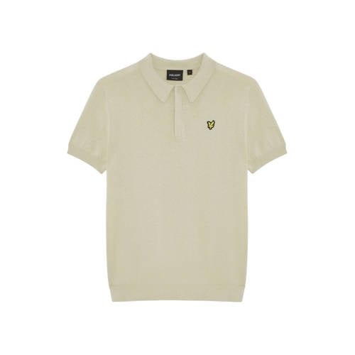 Lyle & Scott polo beige Jongens Viscose Polokraag Effen - maat 152/158 afbeelding