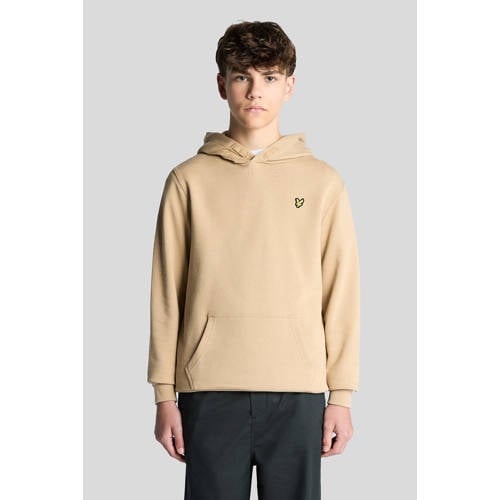 Lyle & Scott hoodie zand Sweater Effen - maat 152/158 afbeelding