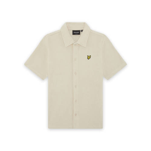 Lyle & Scott overhemd beige Jongens Katoen Polokraag Effen - maat 134/140 afbeelding