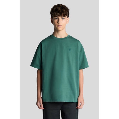 Lyle & Scott T-shirt groen Jongens Katoen Ronde hals Effen - maat 140/146 afbeelding