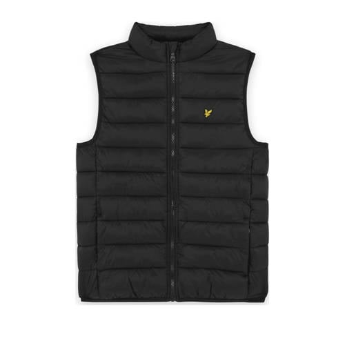 Lyle & Scott bodywarmer lente zwart Jas Jongens Nylon Opstaande kraag Effen - maat 170/176 afbeelding