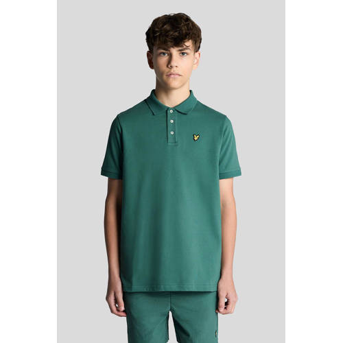 Lyle & Scott polo groen Jongens Katoen Polokraag Effen - maat 134/140 afbeelding