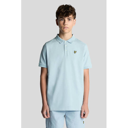 Lyle & Scott polo lichtblauw Jongens Katoen Polokraag Effen - maat 140/146 afbeelding