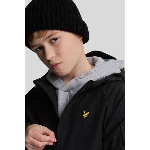 Lyle & Scott zomerjas Zwart Jongens Nylon Capuchon Effen